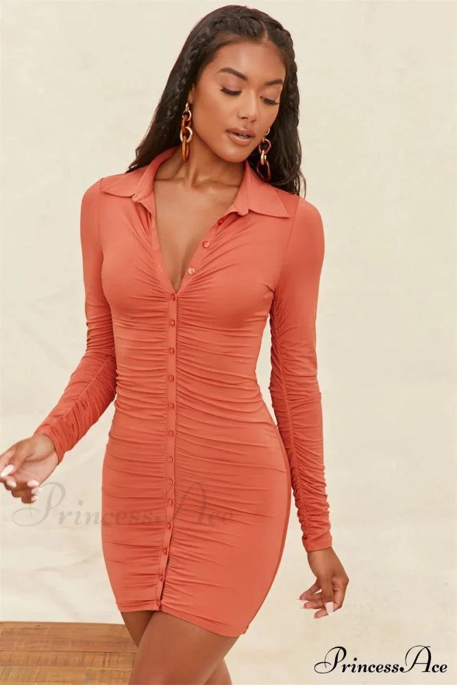 Vintage Single-breasted Mini Dress for Summer