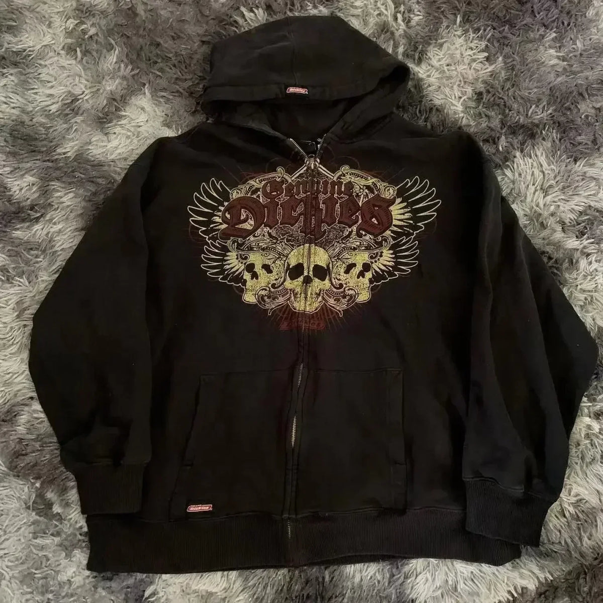 Vintage Wash Zip Up Hoodie