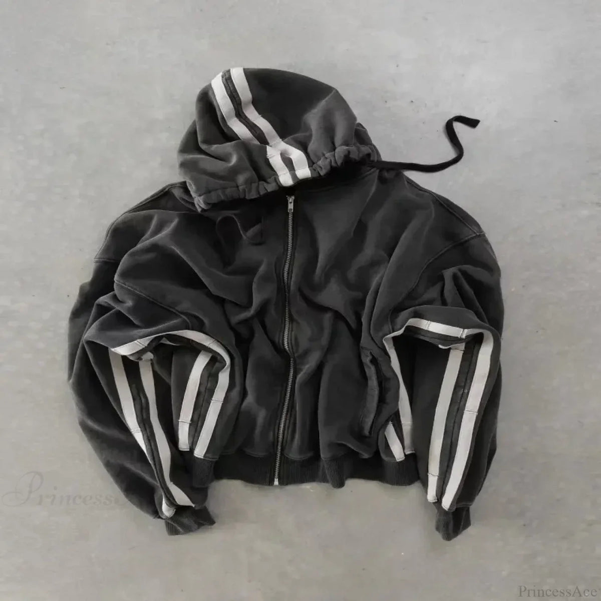 Vintage Wash Zip Up Hoodie
