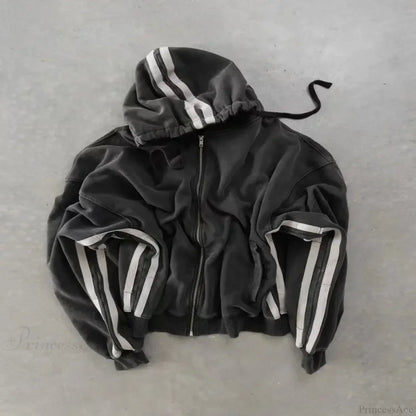 Vintage Wash Zip Up Hoodie
