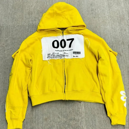 Vintage Wash Zip Up Hoodie