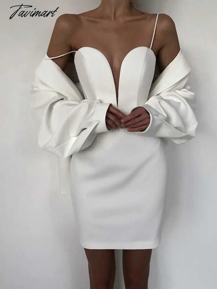Women Summer Sexy Sleeveless Backless V Neck White Black Mesh Mini Bodycon Bandage Dress Elegant Evening Club Party Dress