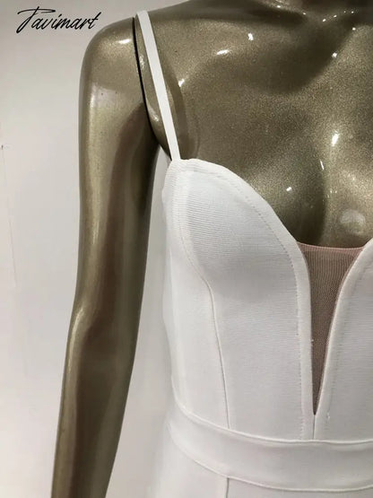 Women Summer Sexy Sleeveless Backless V Neck White Black Mesh Mini Bodycon Bandage Dress Elegant Evening Club Party Dress